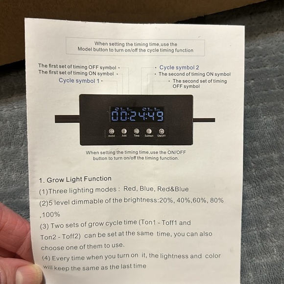 LED Multi-Function USB Grow Lights - Red, Blue - Picture 5 of 5